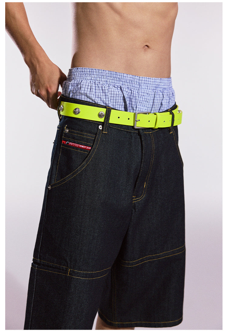 Remedy Neon Metal Studded Leather Belt | Face 3 Face