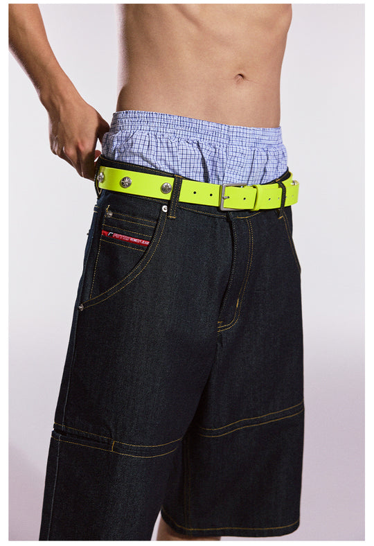 Remedy Neon Metal Studded Leather Belt | Face 3 Face