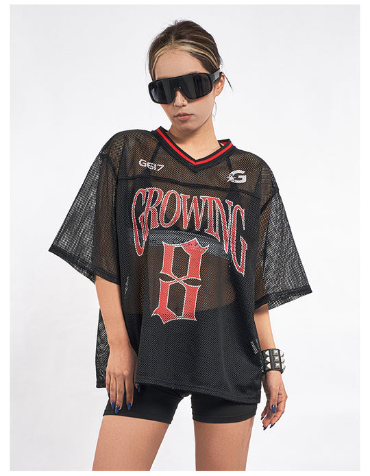 F3F Select 8 Letter Print Mesh Hockey Jersey | Face 3 Face