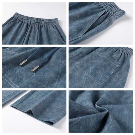 NOVACAM Double Knee Drawstring Baggy Pants | Face 3 Face