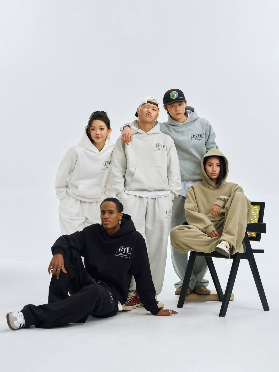 MEDM Embroidered Lettered Logo Hoodie & Sweatpants | Face 3 Face