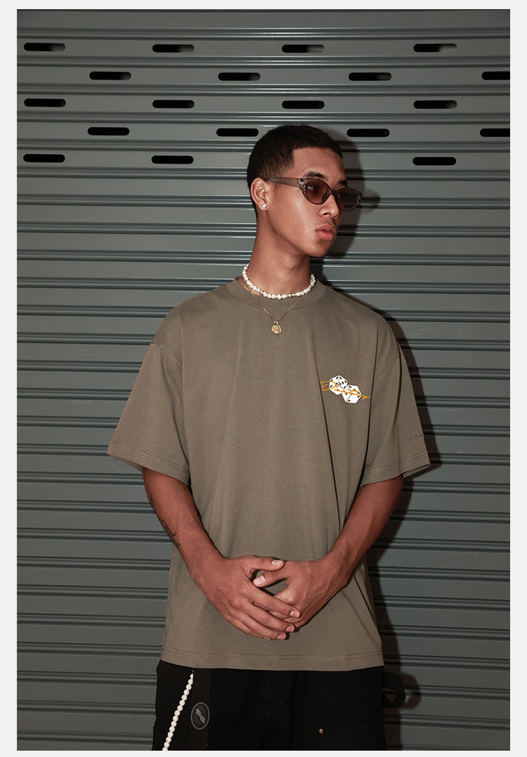 DICETINY Basic Dice Logo Embroidery Tee | Face 3 Face