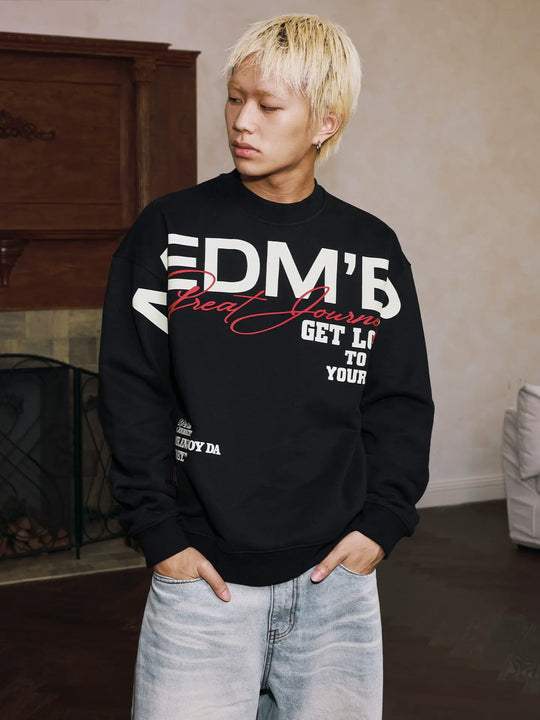 MEDM Big Logo Print Sweatshirt | Face 3 Face