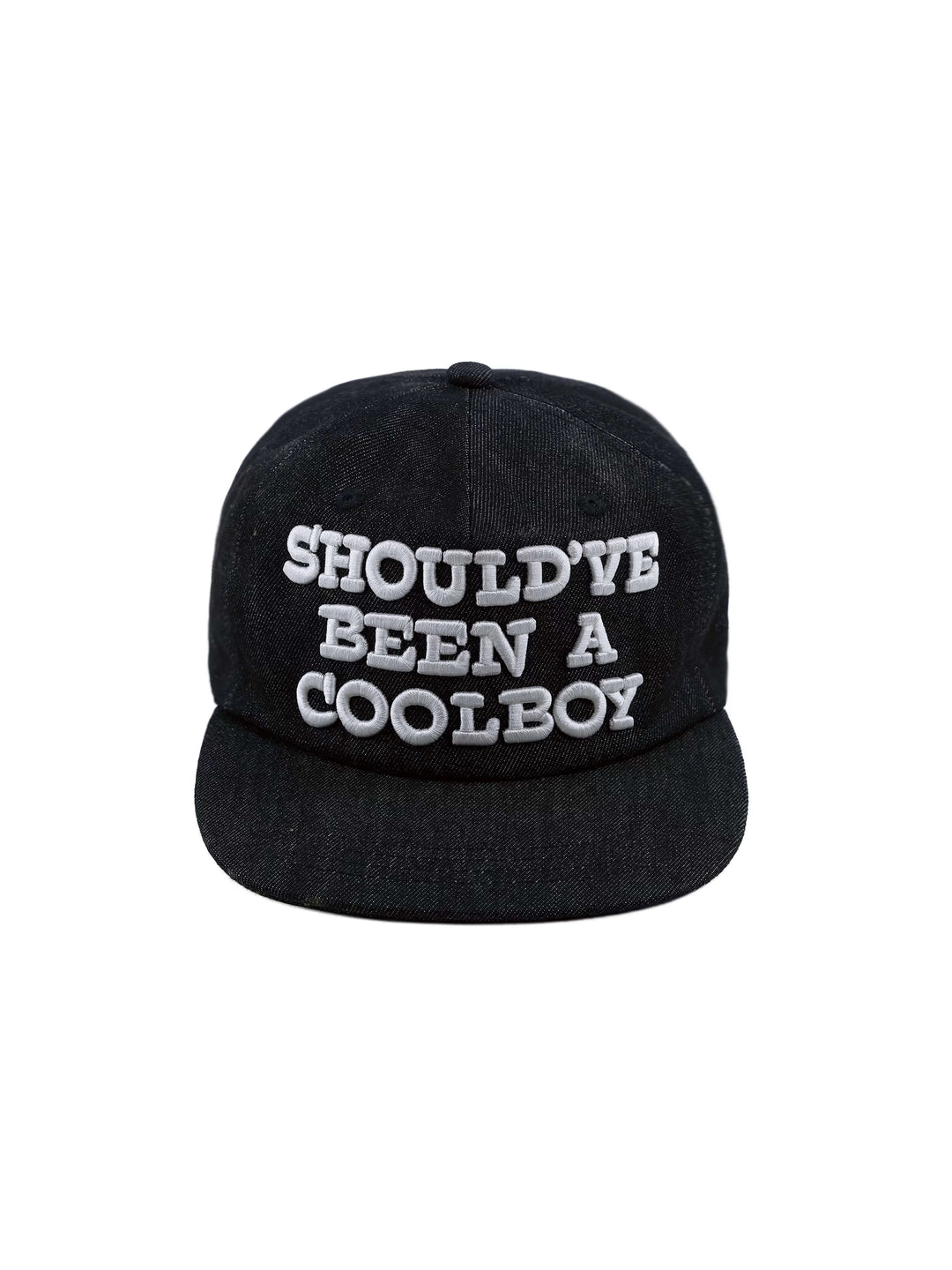 LIBERAFIT Slogan 3D Embroidered Trucker Cap Camo Leopard Denim | Face 3 Face