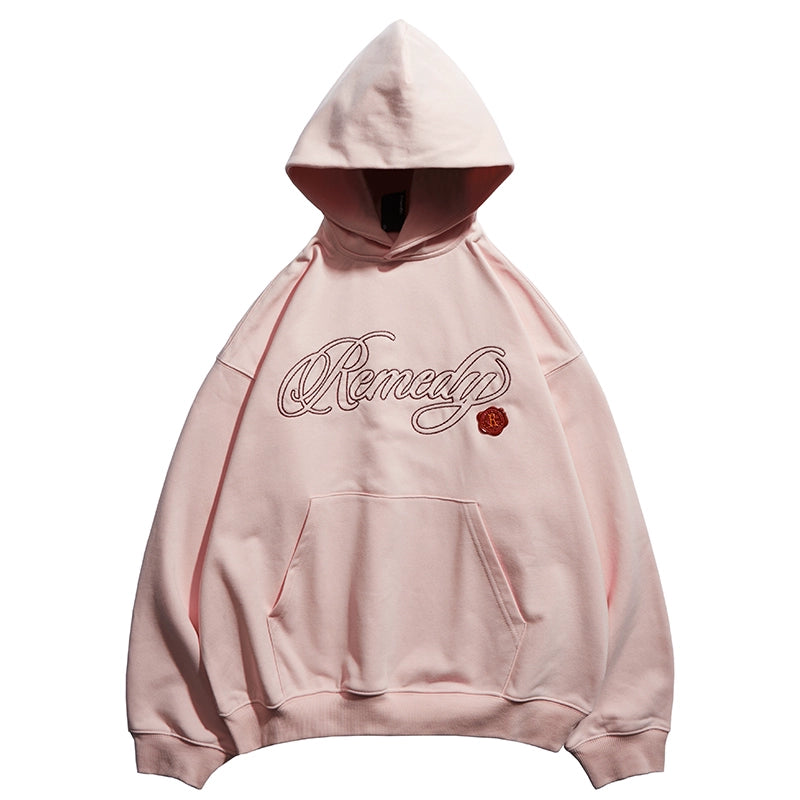 Remedy Metal Wax Seal 3D Logo Embroidered Hoodie | Face 3 Face
