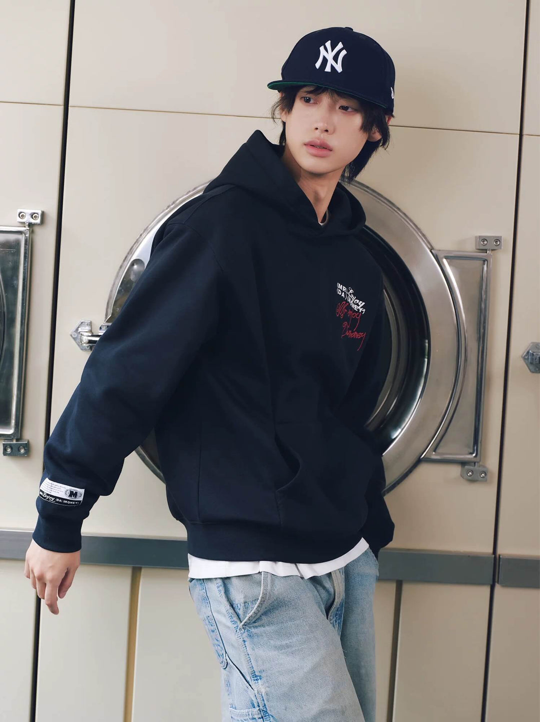 MEDM Handwritten Logo Print Hoodie | Face 3 Face