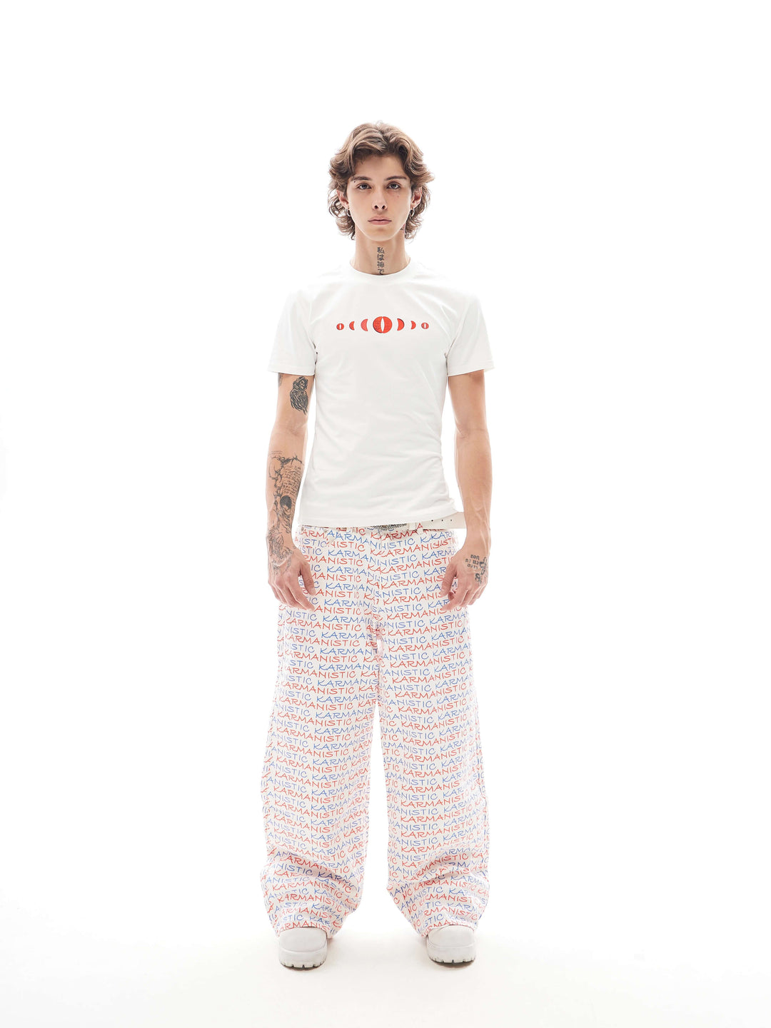 KARMANISTIC All Over Logo Print Baggy Jeans | Face 3 Face