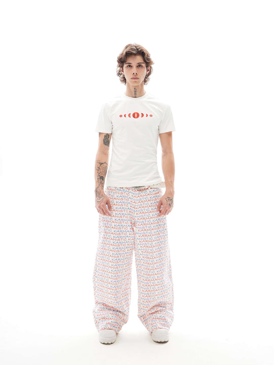 KARMANISTIC All Over Logo Print Baggy Jeans | Face 3 Face