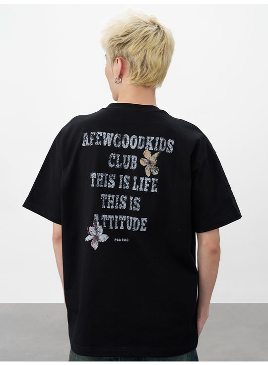 AFGK Ring Floral Logo Broken Print Tee | Face 3 Face