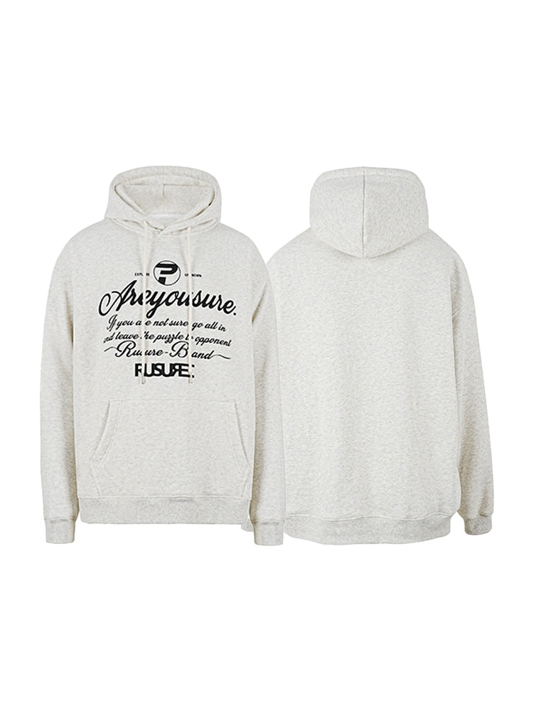 RUSURE Flower Gray Slogan Hoodie | Face 3 Face