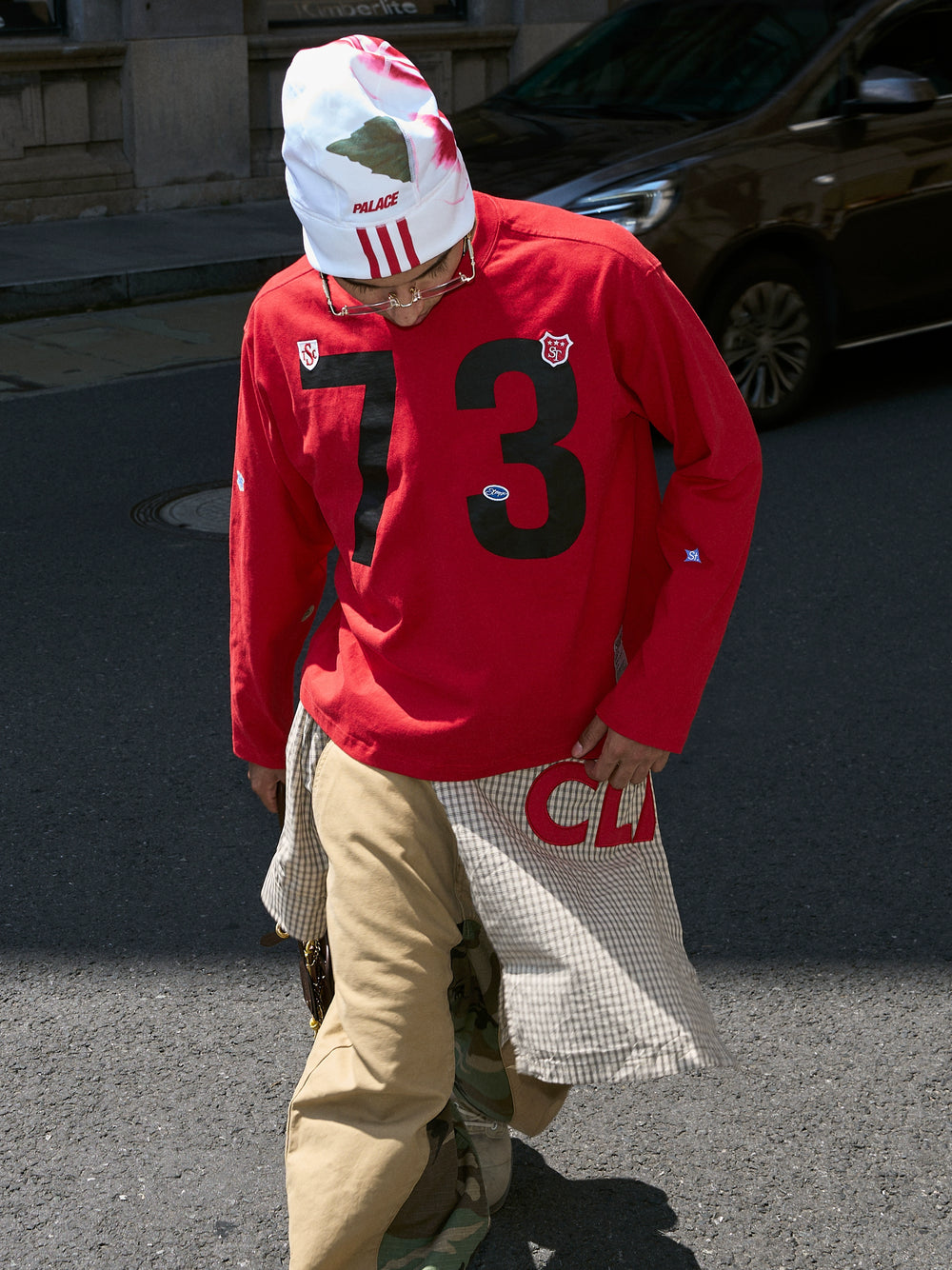 STEEPC Number Print Small Patch Long Sleeve Tee | Face 3 Face