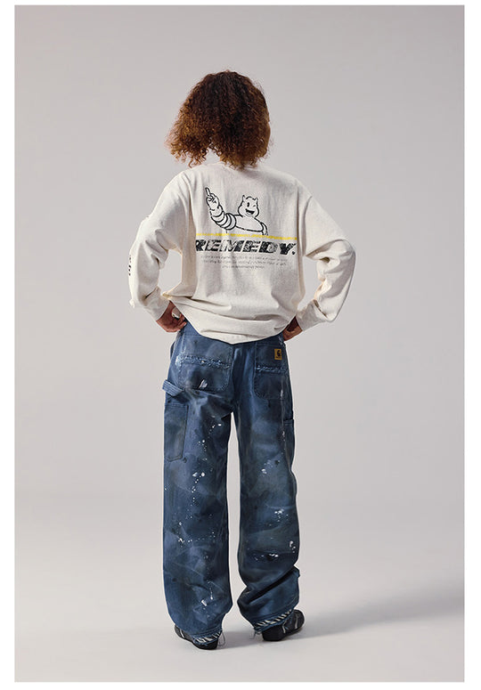 Remedy Washed Splash Ink Work Painter Pants | Face 3 Face