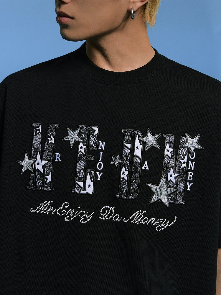 MEDM Star Lace Patch Logo Tee | Face 3 Face