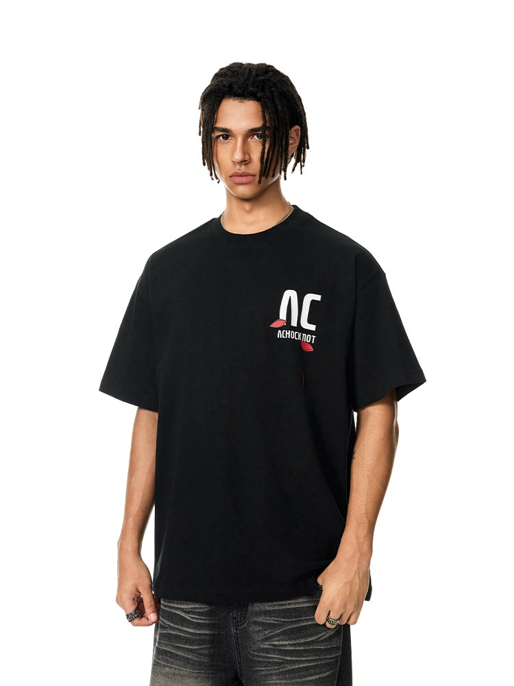 Achock Logo Butterfly Rose Print Tee | Face 3 Face