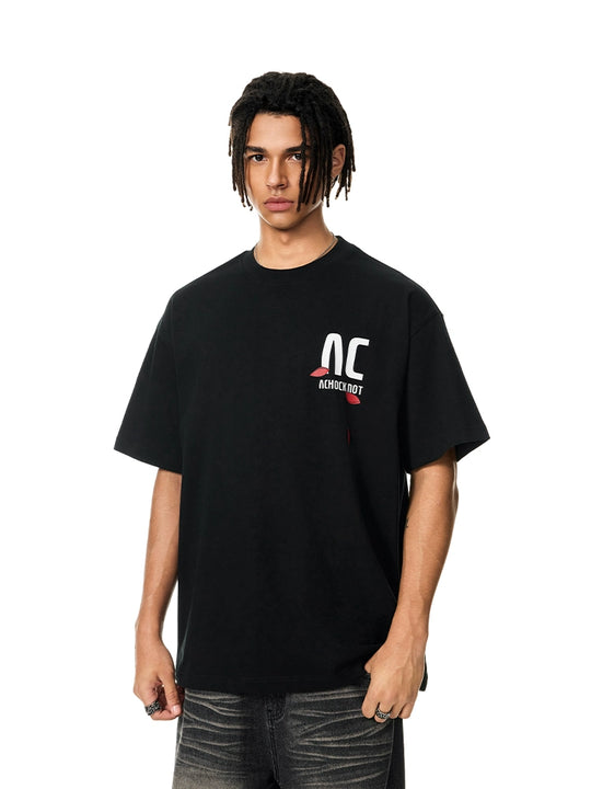 Achock Logo Butterfly Rose Print Tee | Face 3 Face