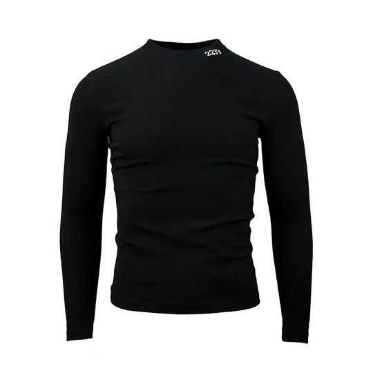 TGFCLUB 223 Neck Embroidered Stretch Slim Long Sleeve Tee | Face 3 Face