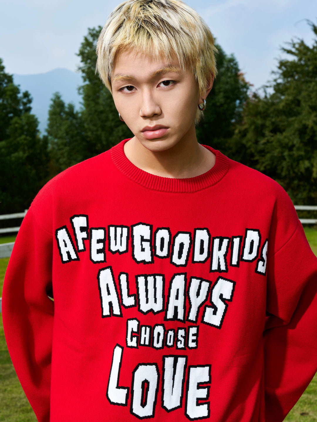 AFGK Slogan Letters Knit Sweater | Face 3 Face