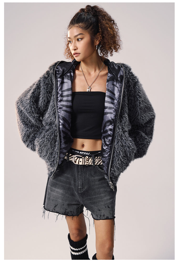 Remedy Faux Fur Mohawk Hooded Jacket | Face 3 Face