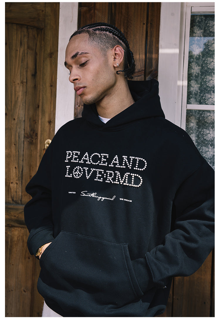 Remedy PEACE LOVE Pearl Embroidered Hoodie | Face 3 Face