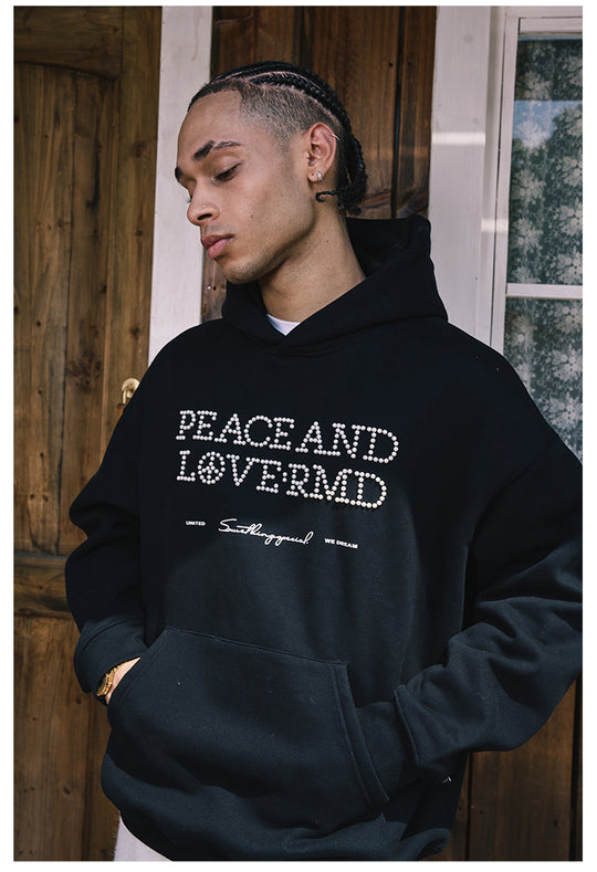 Remedy PEACE LOVE Pearl Embroidered Hoodie | Face 3 Face