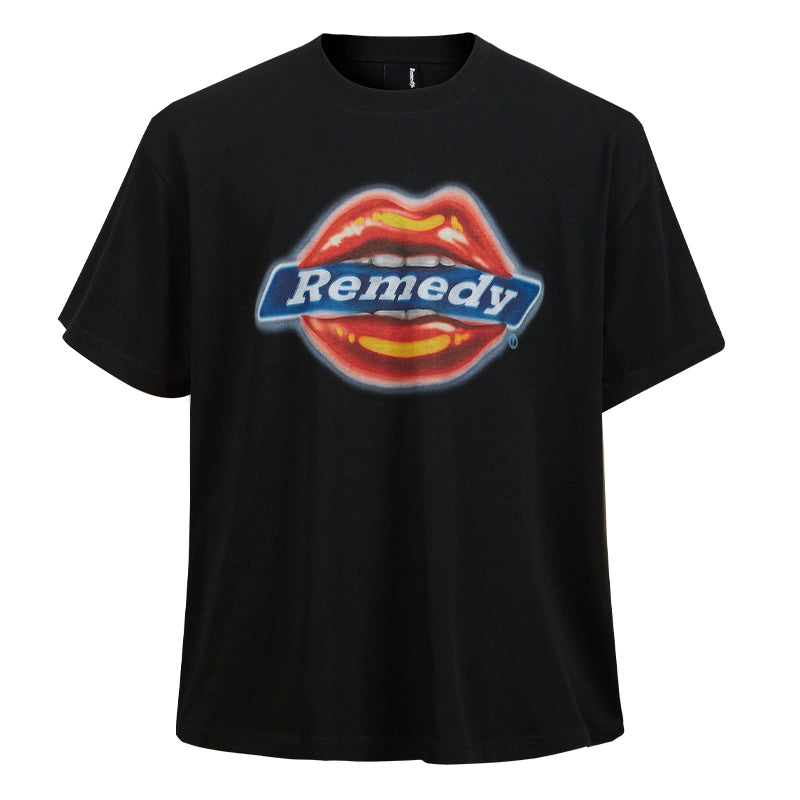 Remedy Airbrushed Kiss Lips Print Tee | Face 3 Face