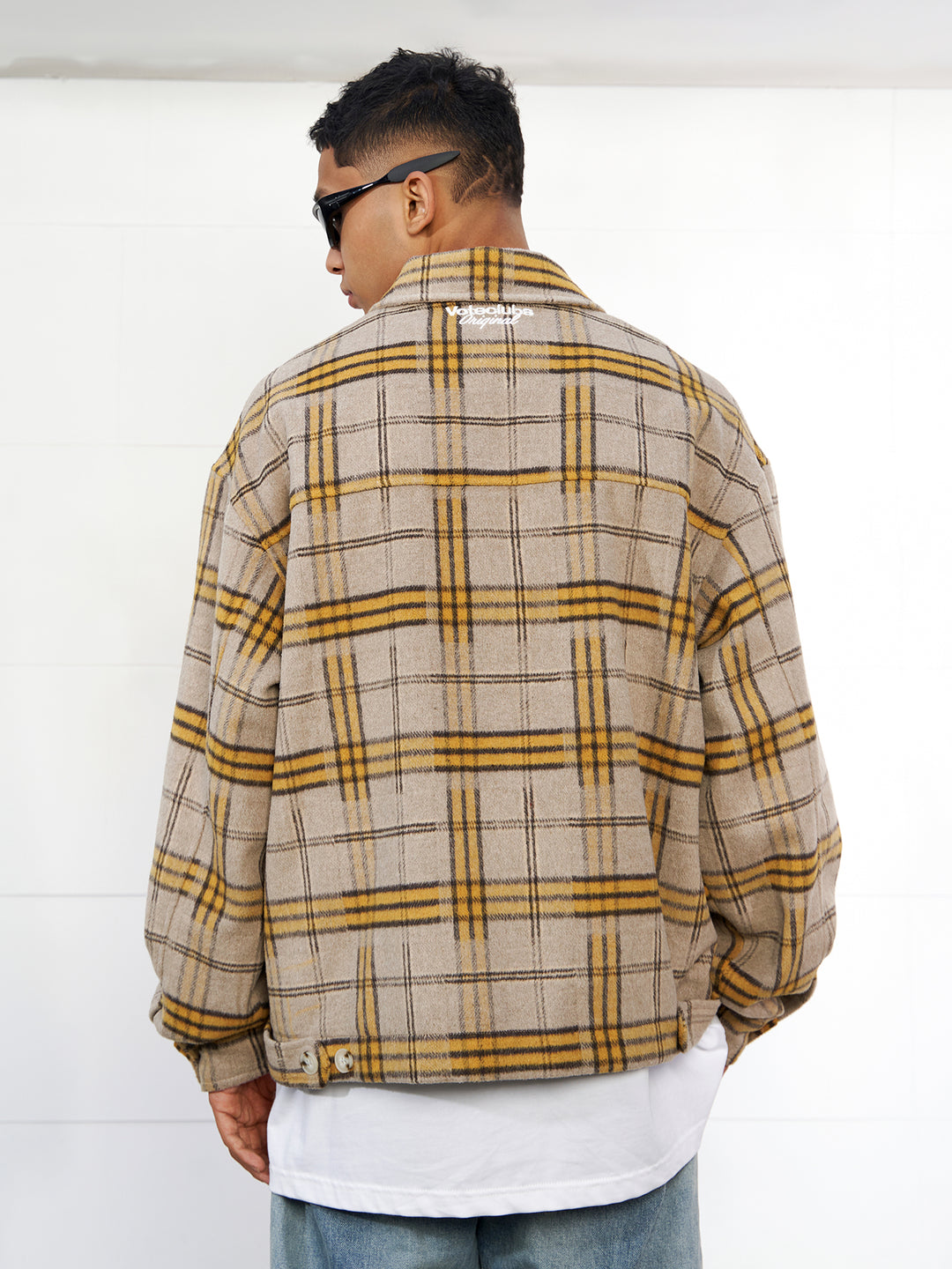 VOTE Plaid Tweed Jacket