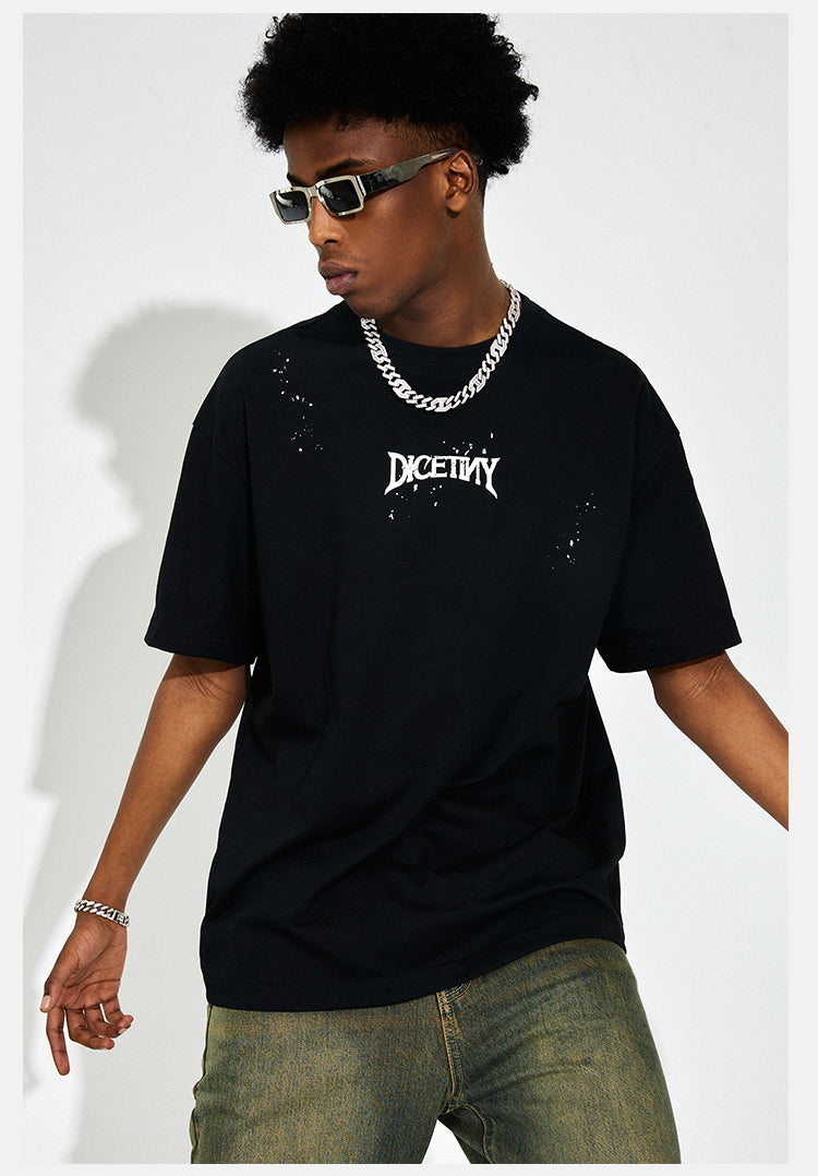 DICETINY Splash Ink Logo Print Tee | Face 3 Face