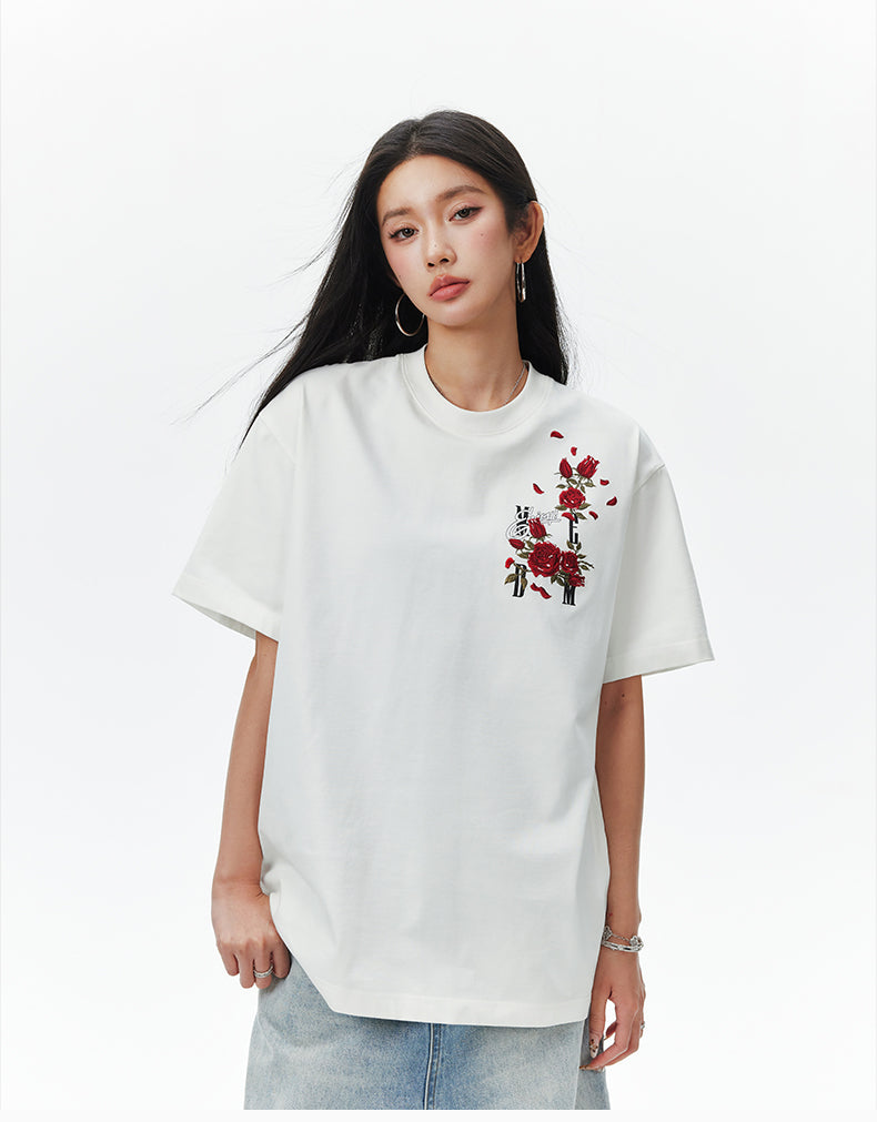 MEDM Orchid Rose Embroidered Tee | Face 3 Face