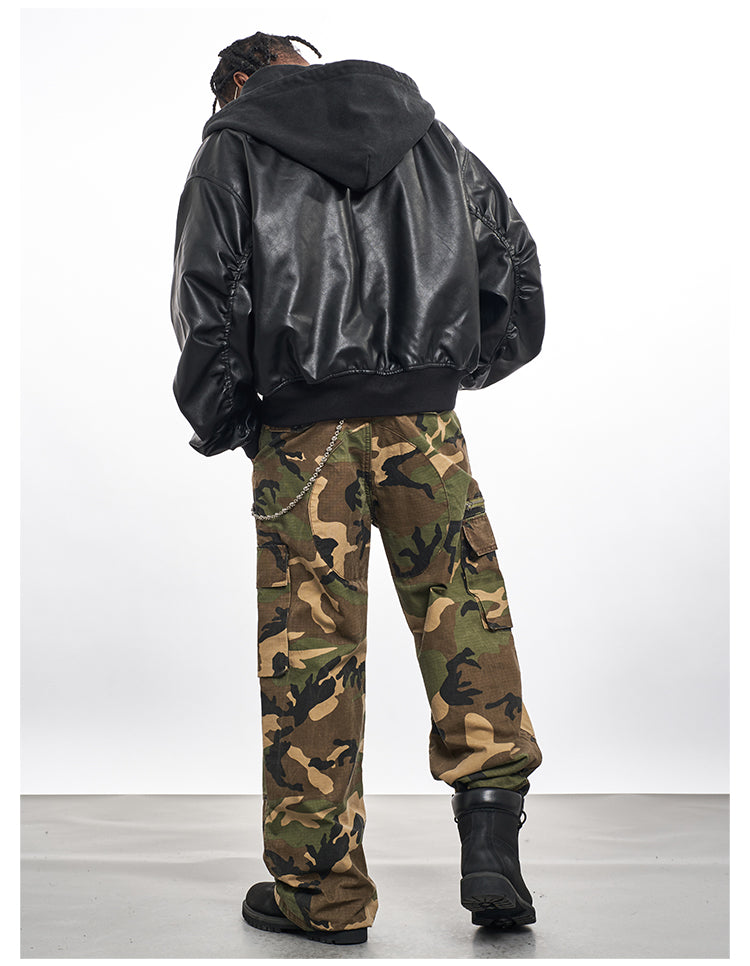 F3F Select Reversible PU Leather MA-1 Bomber Jacket | Face 3 Face