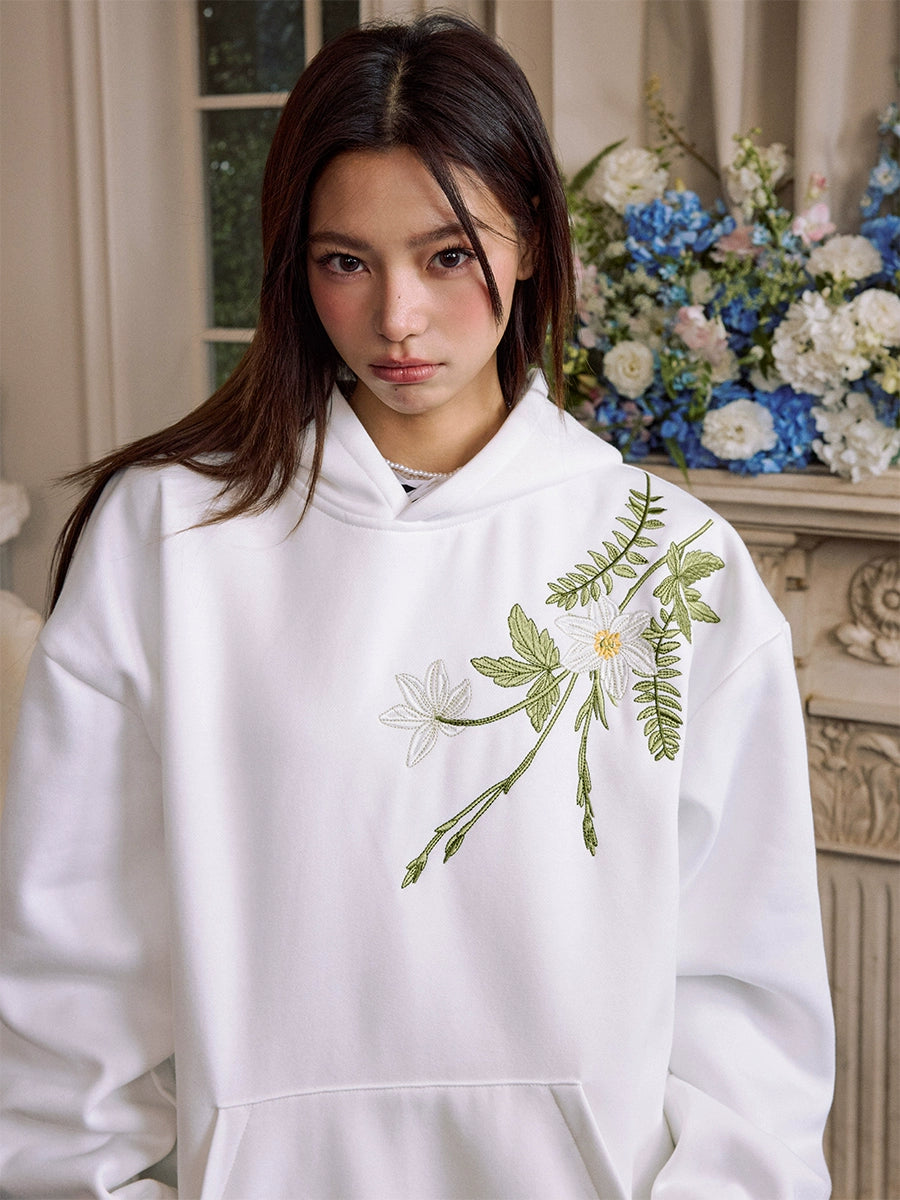 Harsh and Cruel Botanical Darts Logo Floral Embroidered Hoodie | Face 3 Face