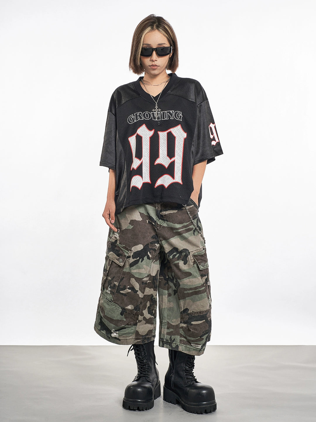 F3F Select Multi Pocket Camouflage Baggy Shorts | Face 3 Face