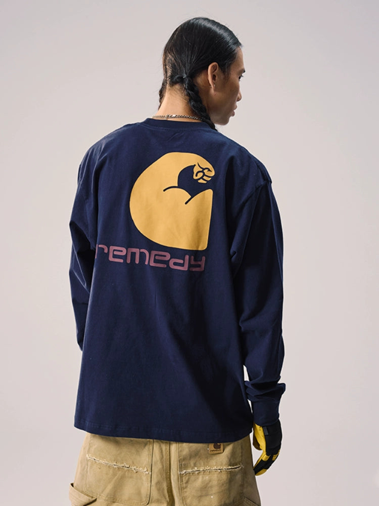 Remedy Biceps Inspired Print Long Sleeve Tee | Face 3 Face