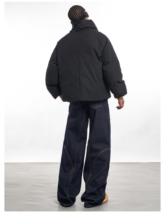 F3F Select Stitch Lines Dark Blue Double Knee Jeans | Face 3 Face