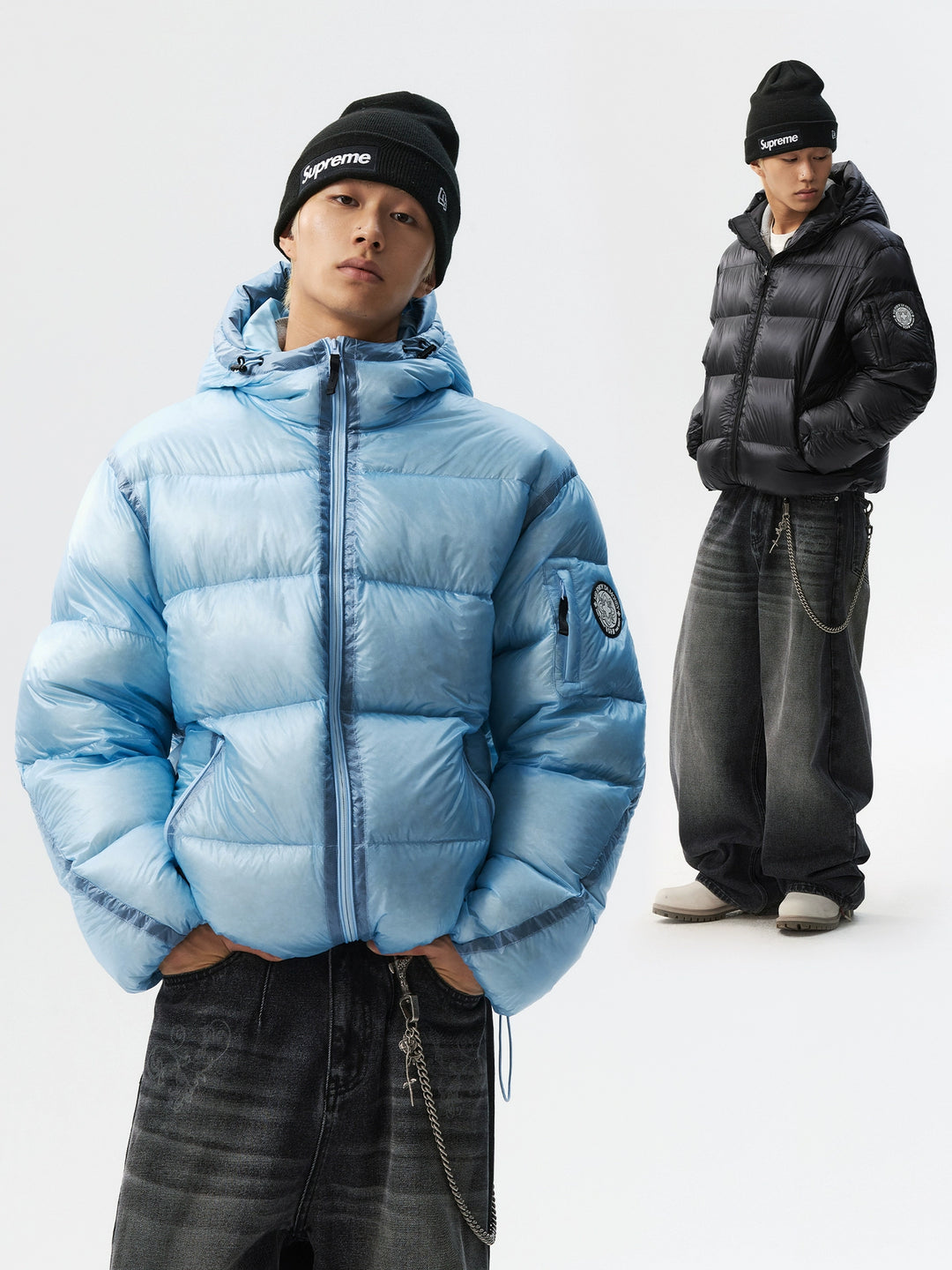 MEDM Hooded Sheer Down Jacket | Face 3 Face