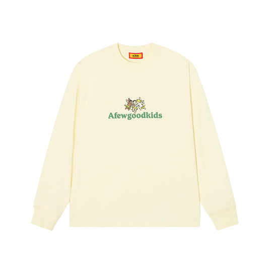 AFGK Angel Logo Contrast Color Long Sleeved Tee | Face 3 Face