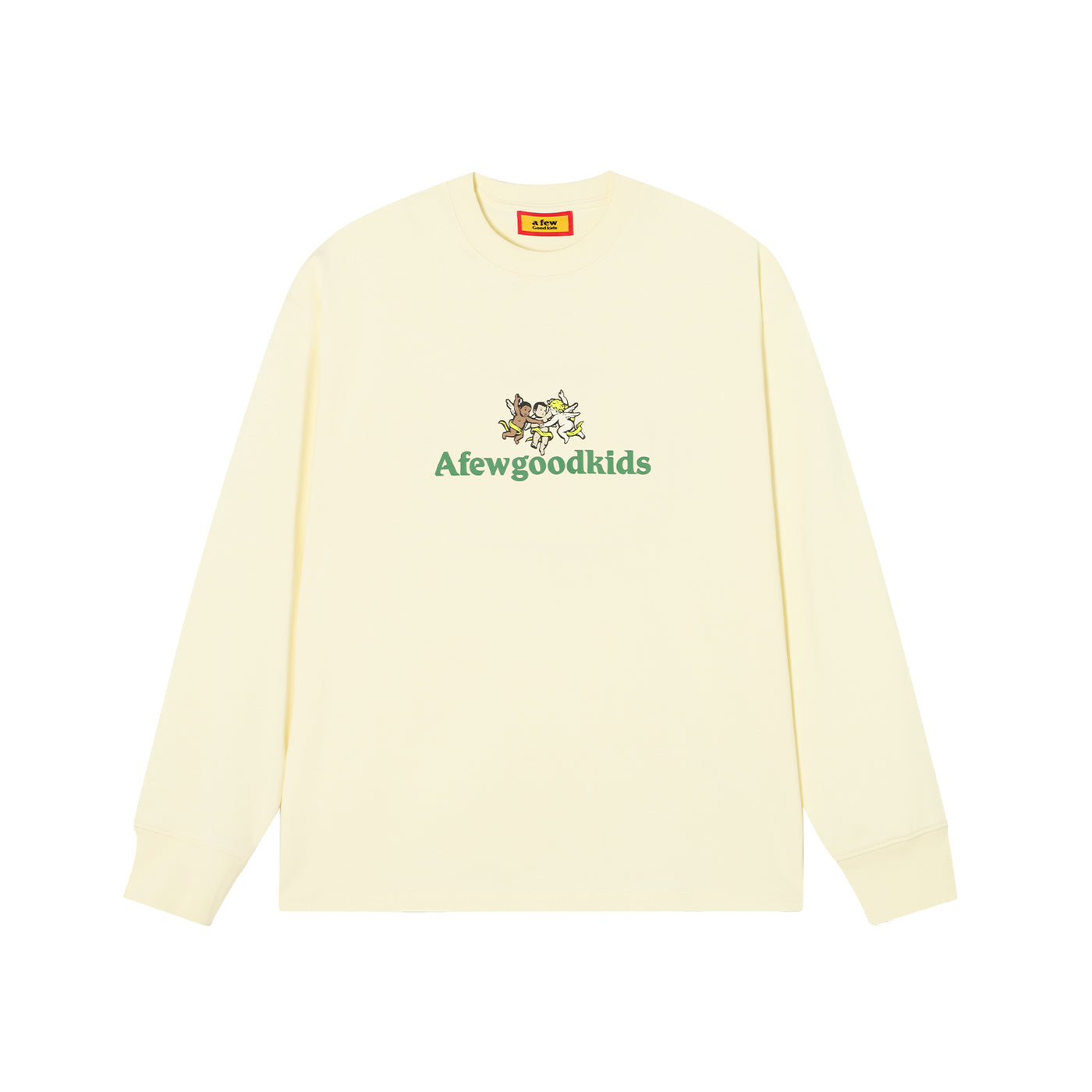 AFGK Angel Logo Contrast Color Long Sleeved Tee | Face 3 Face