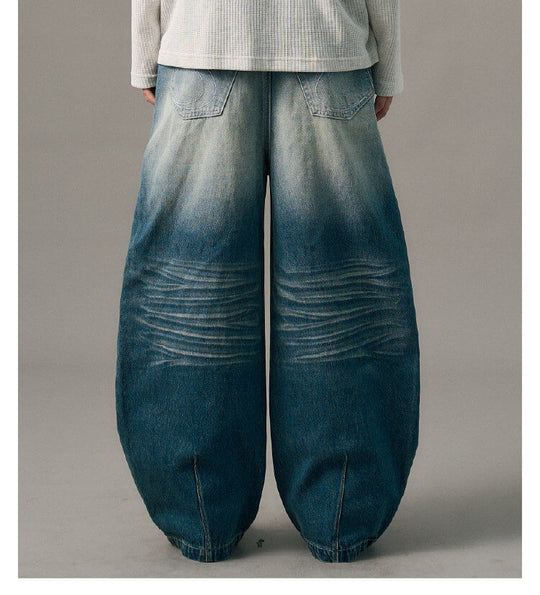 S45 Slanted Panel Curved Washed Jeans | Face 3 Face