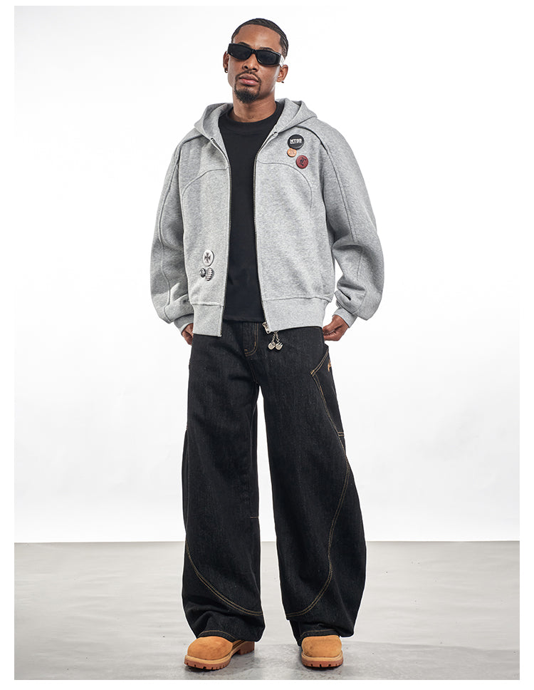 F3F Select Deconstructed Zip Up Hoodie | Face 3 Face