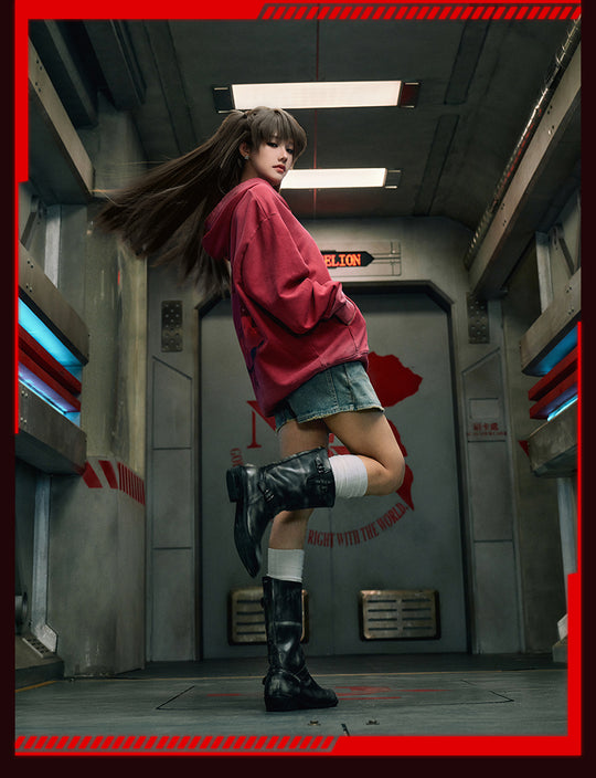 MEDM x EVA Evangelion Washed Zip-Up Hoodie | Face 3 Face