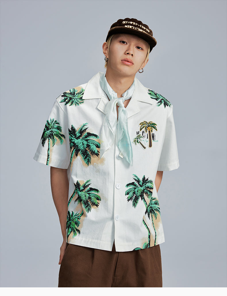 MEDM Palm Tree Hawaiian Shirt | Face 3 Face
