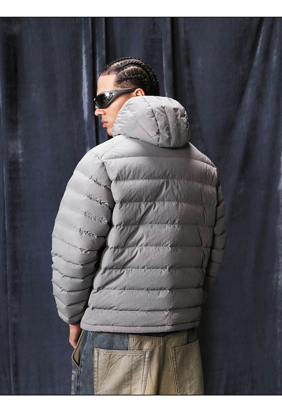 1807 Washed Fade Nylon Lightweight Down Jacket | Face 3 Face