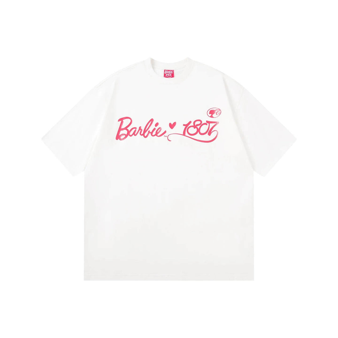 1807 Barbie Glitter Graphic Short Sleeve Tee | Face 3 Face