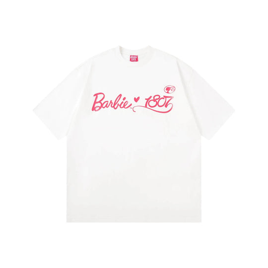 1807 Barbie Glitter Graphic Short Sleeve Tee | Face 3 Face