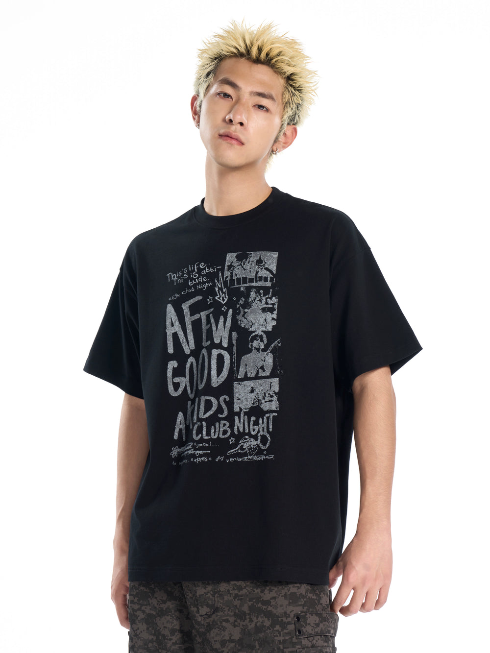 AFGK Club Night Vintage Print Tee | Face 3 Face