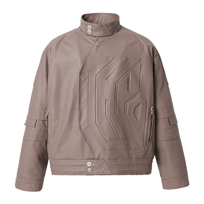 JHYQ Steel Print Motorcycle Jacket