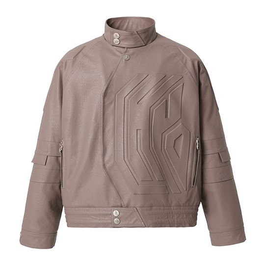 JHYQ Steel Print Motorcycle Jacket