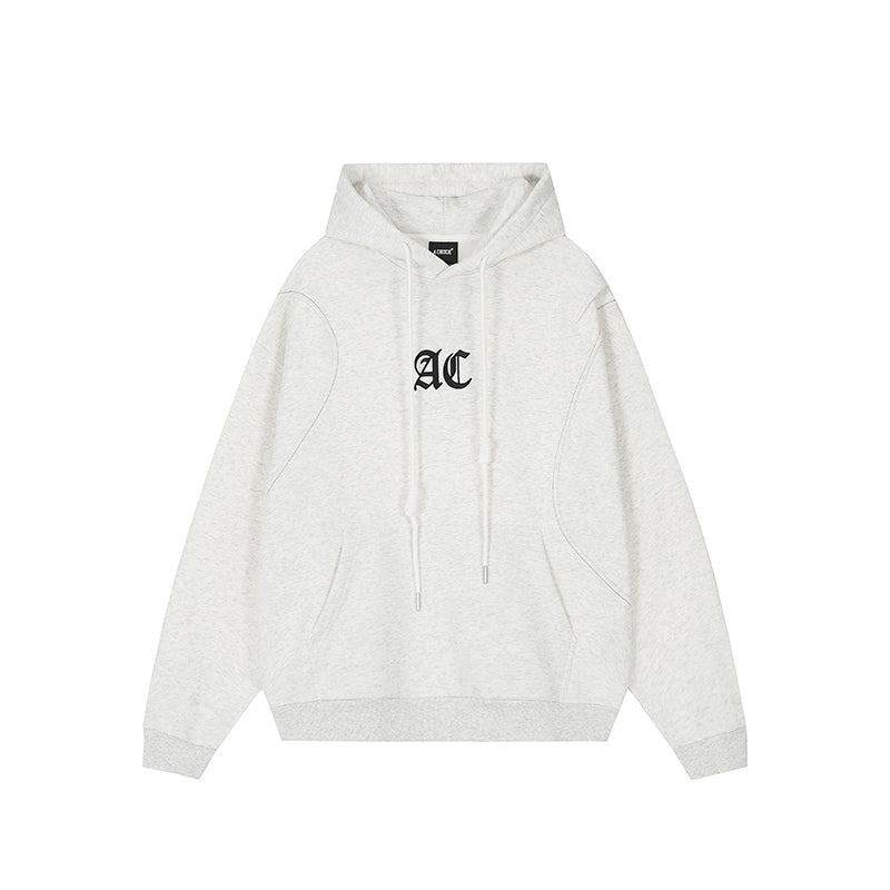 Achock Logo Embroidery Deconstructed Splicing Hoodie
