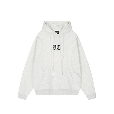 Achock Logo Embroidery Deconstructed Splicing Hoodie
