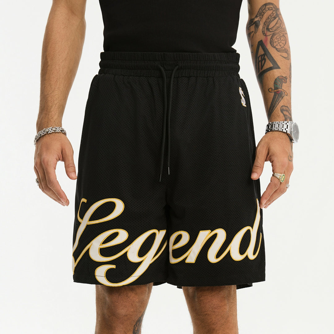 Small Town Kid Embroidered Mesh Basketball Shorts | Face 3 Face