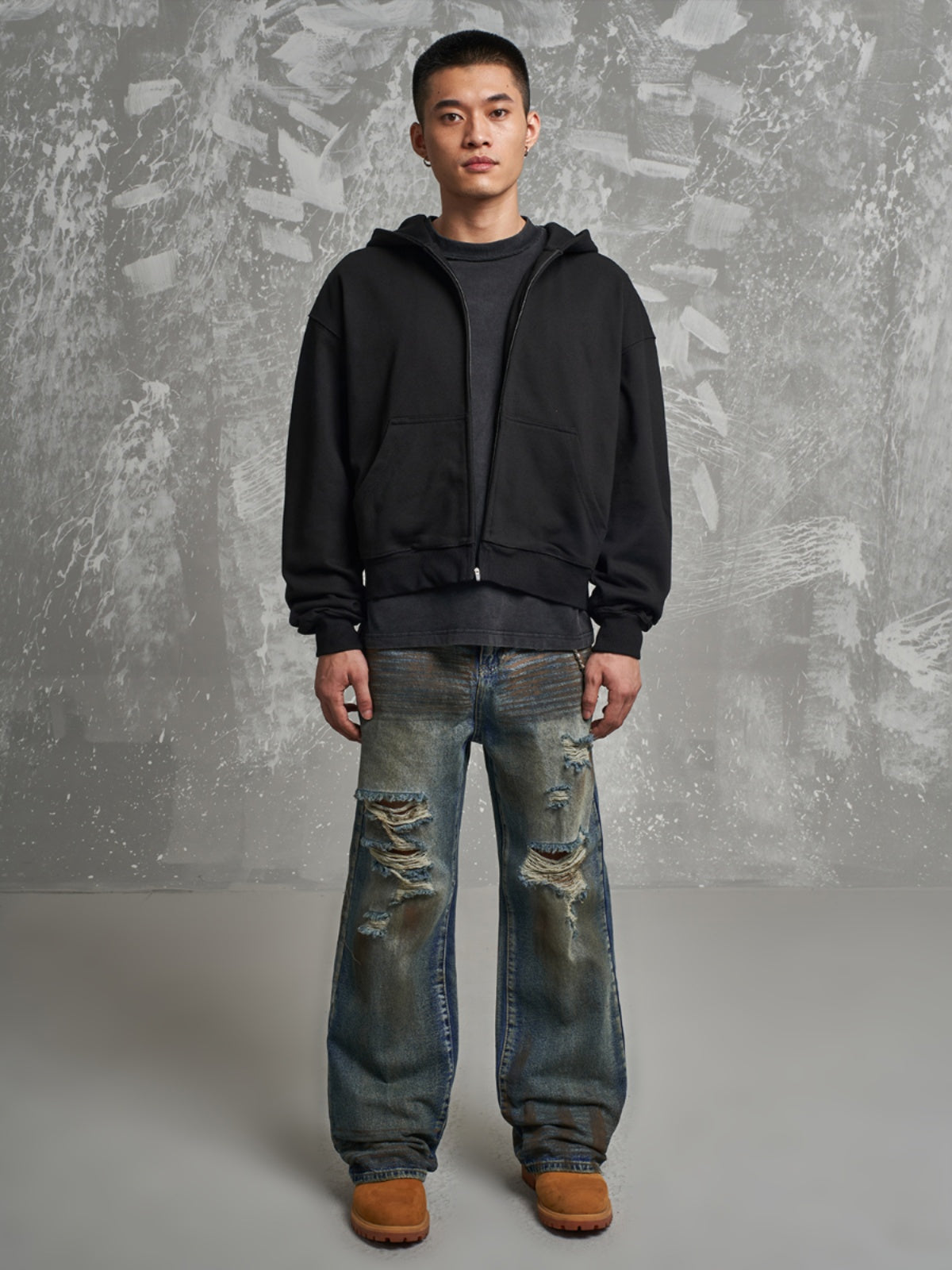 F3F Select Dirty Dye Hole Blast Wash Jeans | Face 3 Face